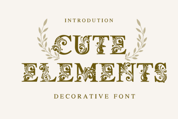 Preview specimen of Cute Elements decorative font