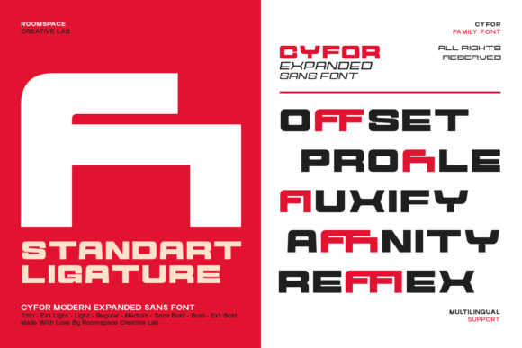 Cyfor Font PNG with transparent background - Preview 6