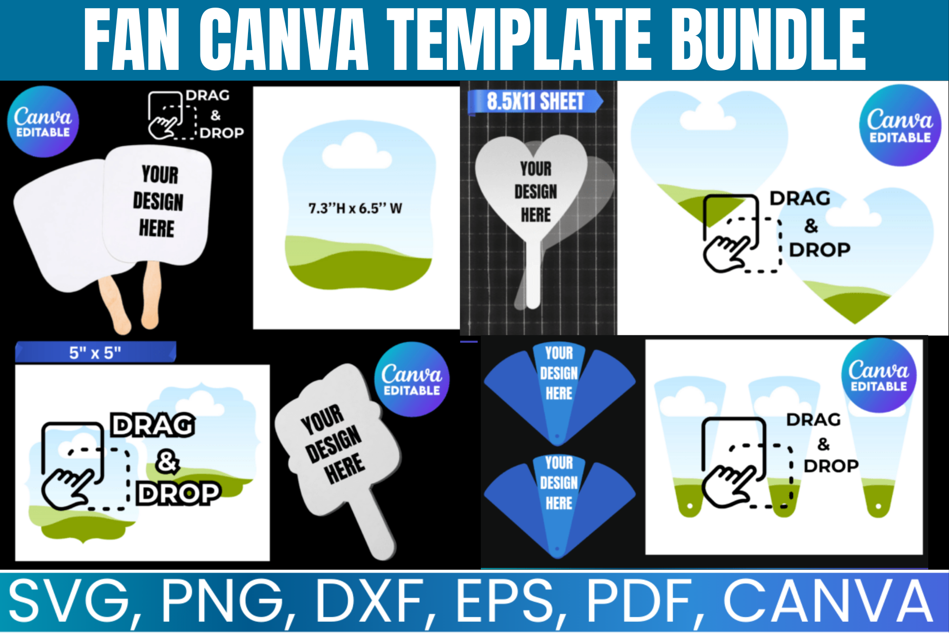 Fan Template Svg Bundle
