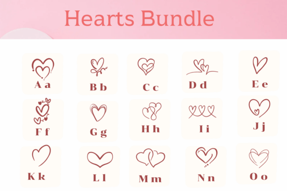 Hearts Bundle Font - Preview 1