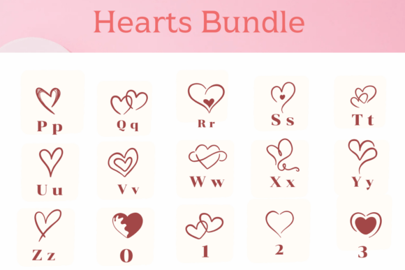 Hearts Bundle Font - Preview 2