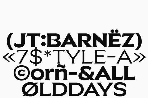 Jt Barnez Font PNG with transparent background - Preview 6