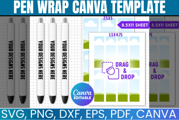 Pen Wrap Template, Pen Wrap Size