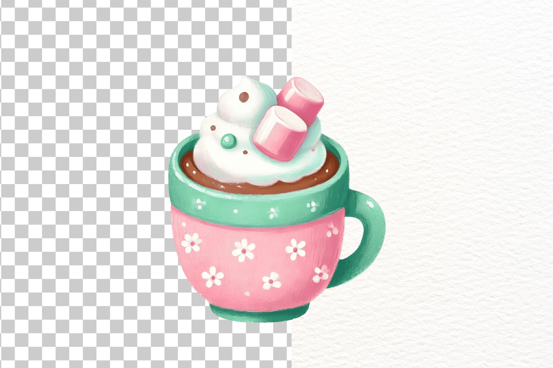 Pink and Mint Christmas PNG Clipart - photo 9