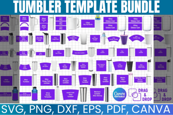 Tumbler Canva Editable Template Bundle
