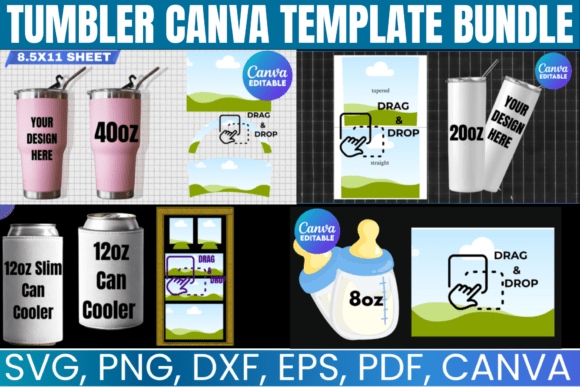 Tumbler Template Bundle, Mug Template