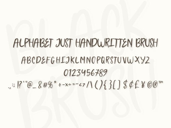 Black Brush Font - Preview 3