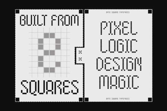Byte Square Font - Preview 6