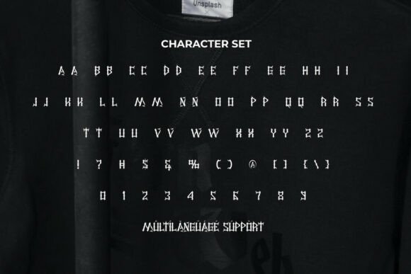 Death Clothes Font PNG with transparent background - Preview 3