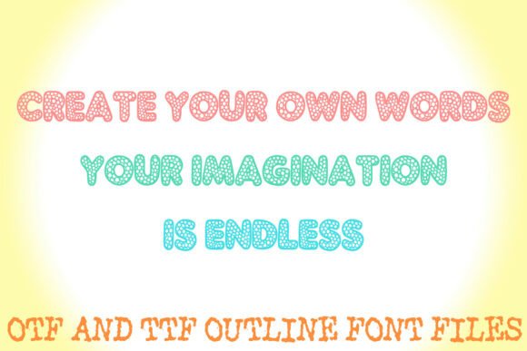 Dotty Pop Bubbles Font - Preview 2