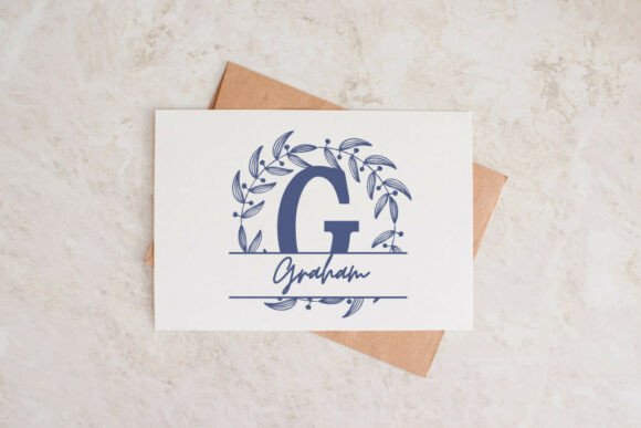 Elmsworth Split Monogram Font PNG with transparent background - Preview 2