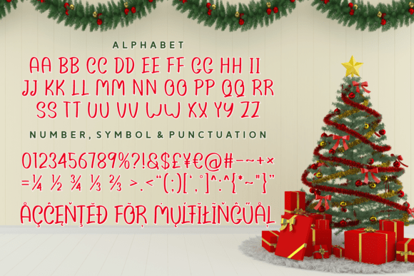 Gemstone Christmas Font PNG with transparent background - Preview 2
