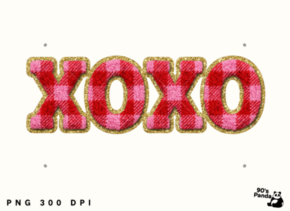 Glitter Crochet Yarn XOXO Valentine Png