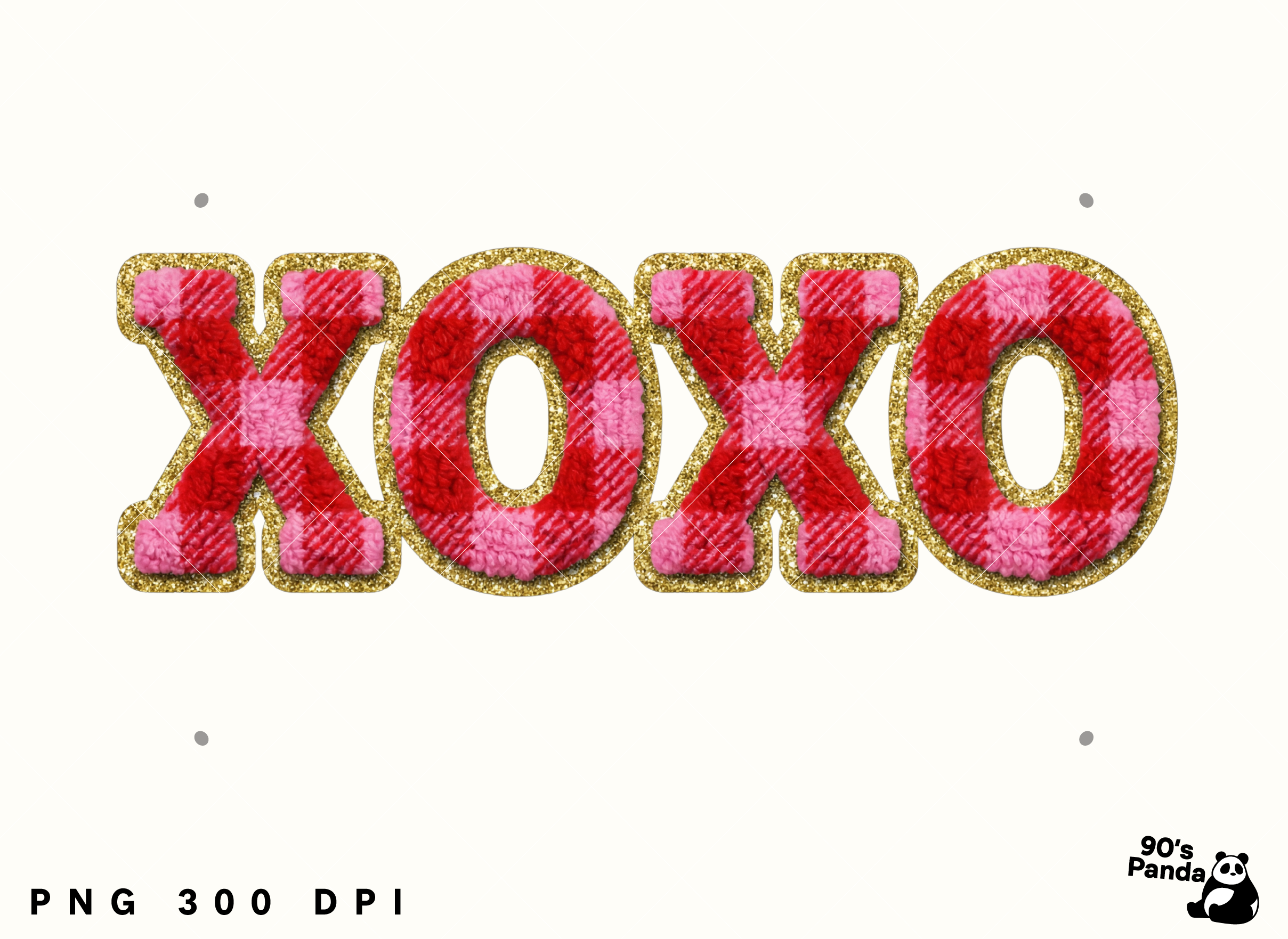 Glitter Crochet Yarn XOXO Valentine Png