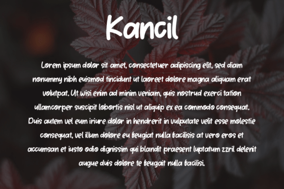 Kancil Font PNG with transparent background - Preview 2