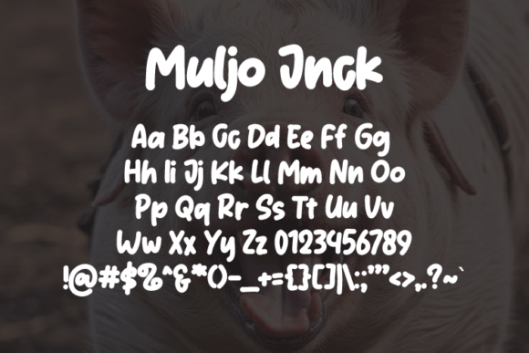 Muljo Jnck Font PNG with transparent background - Preview 1