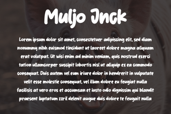 Muljo Jnck Font PNG with transparent background - Preview 2