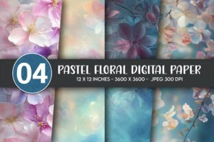 Pastel Floral Digital Paper Graphic by Artify Hub Studio · Creative Fabrica