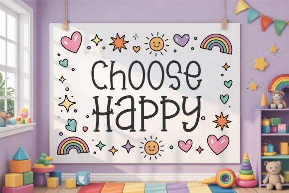 Quirky Pop Font PNG with transparent background - Preview 1