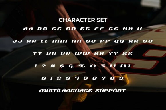 Racing Robot Font PNG with transparent background - Preview 4