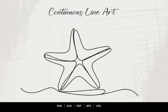 Starfish Line Art Svg