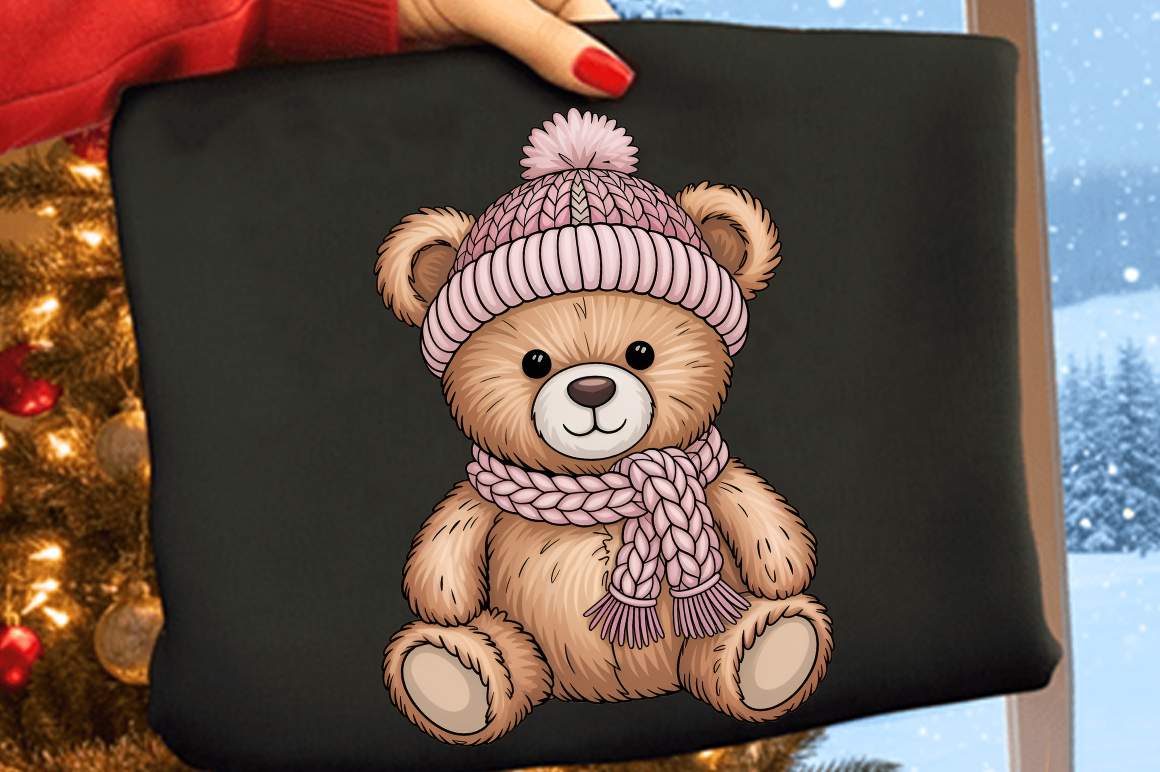 Valentine Crochet Yarn Christmas Teddy B