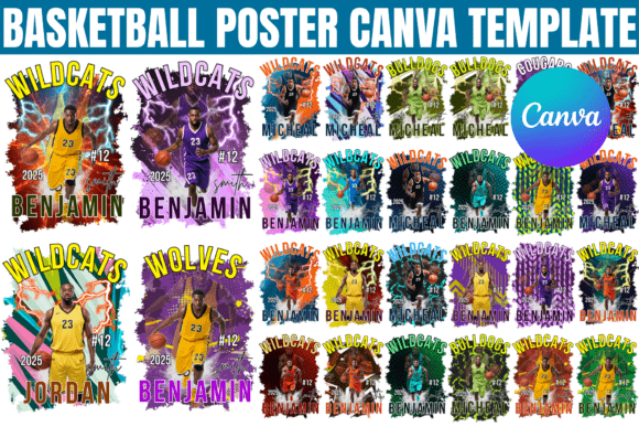 Basketball Poster Canva Template