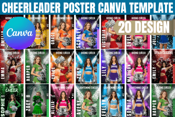 Cheerleader Poster Canva Template
