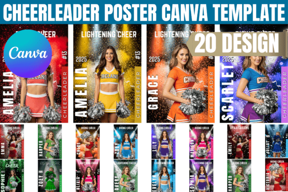 Cheerleader Poster Canva Template