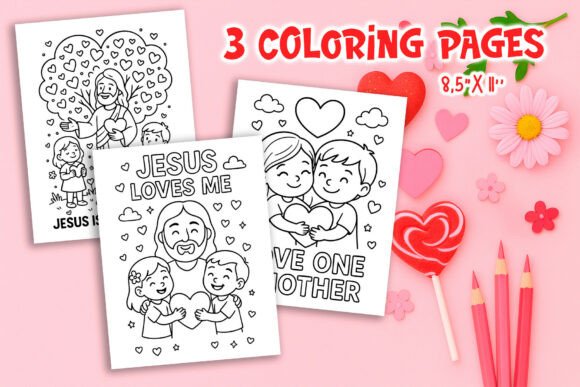 Christian Valentine Coloring Pages