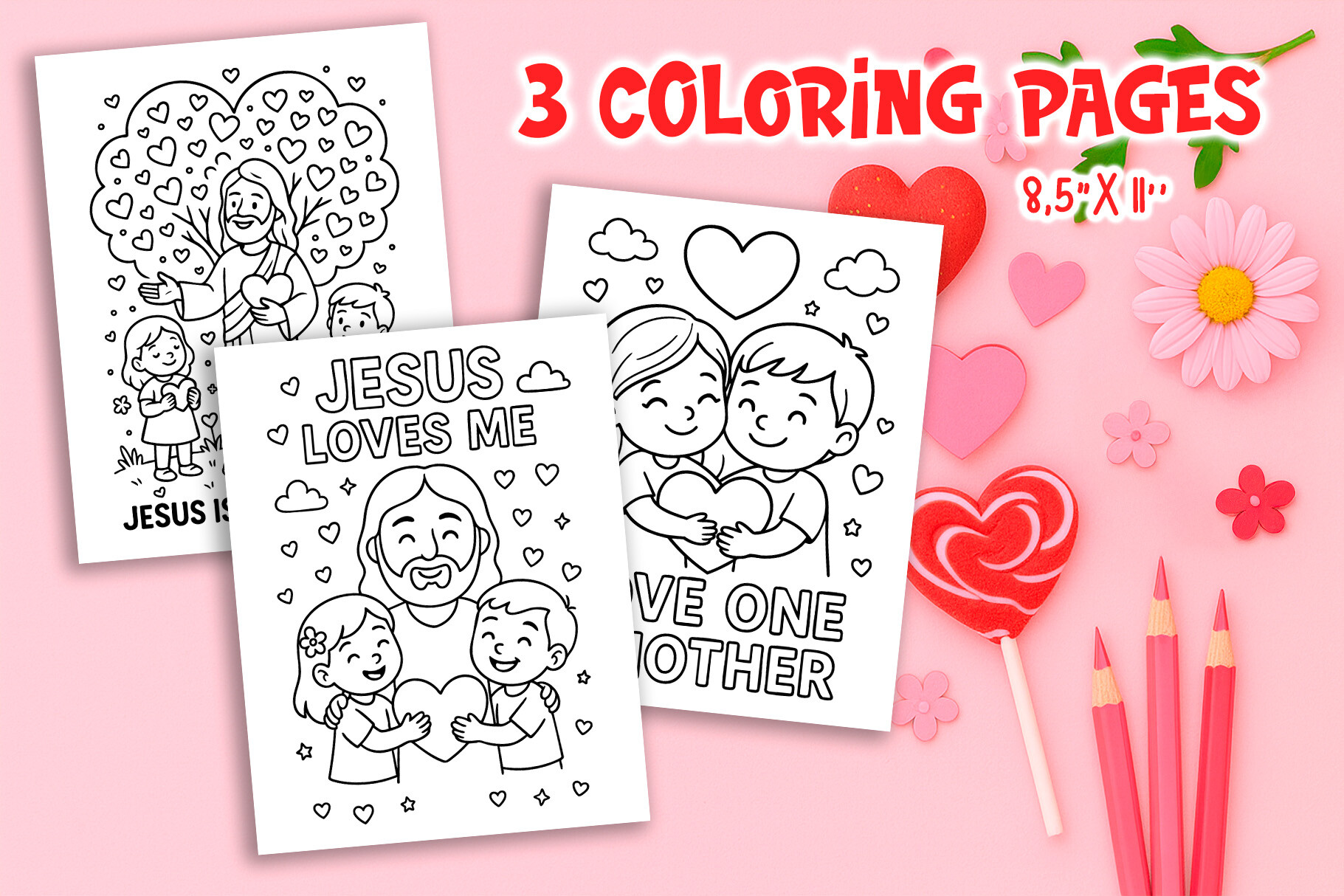 Christian Valentine Coloring Pages
