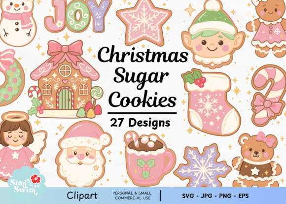 Christmas Sugar Cookies Clipart SVG PNG