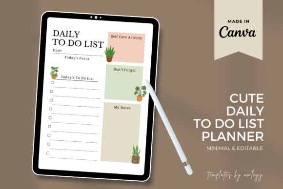 Cute Daily to-Do List Planner | Kawaii