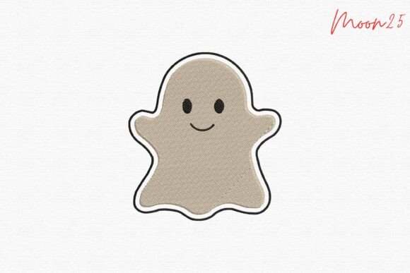 Cute Smiling Ghost Patch Halloween Art Halloween Borduurwerkdesigns Door Moon25