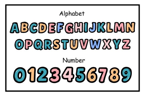Doodle Outline Font - Preview 2