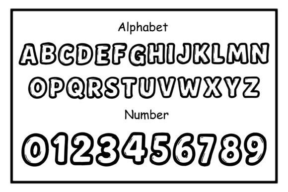 Doodle Outline Font - Preview 4
