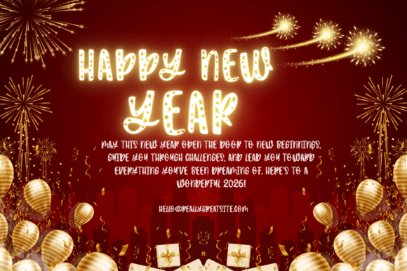 Happy New Year Font - Preview 4
