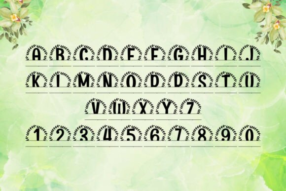 Harborcrest Split Monogram Font PNG with transparent background - Preview 3