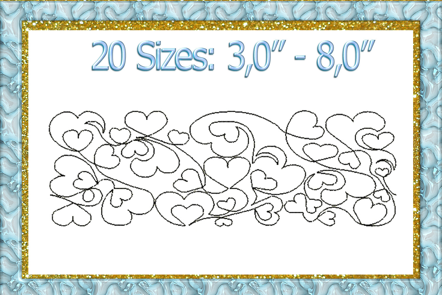Heart Border Embroidery Design
