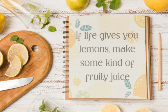 Iced Lemon Font PNG with transparent background - Preview 3