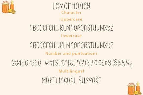 Lemonhoney Duo Font PNG with transparent background - Preview 5