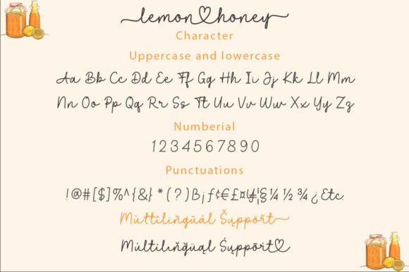 Lemonhoney Duo Font PNG with transparent background - Preview 6
