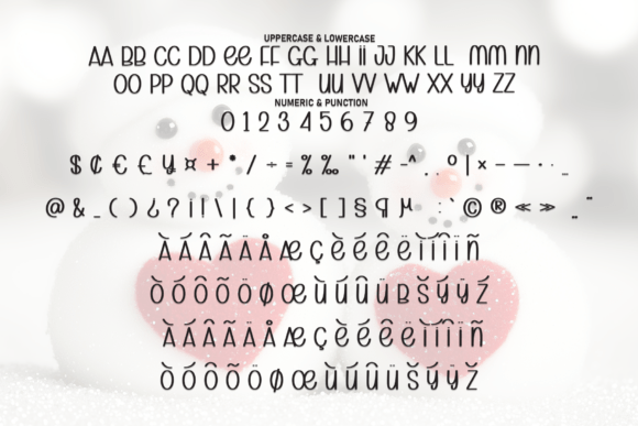Love Snowman Font PNG with transparent background - Preview 6