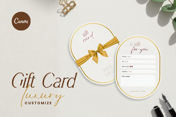 Luxury Minimalist Canva Gift Card Templa