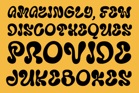Menjalar Liquid Font PNG with transparent background - Preview 1