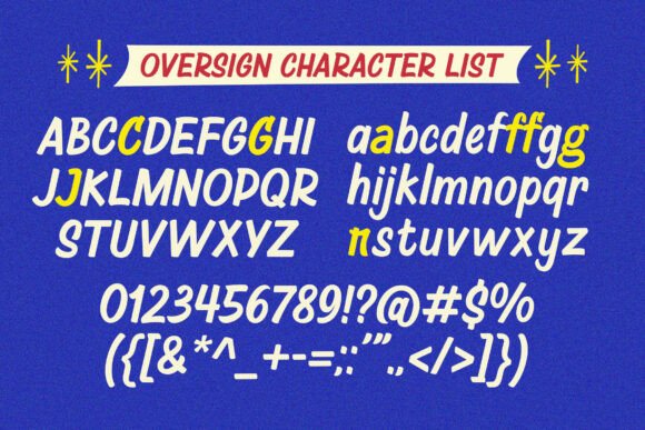 Oversign Font PNG with transparent background - Preview 1