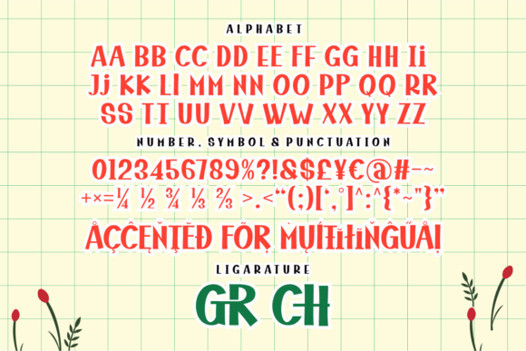 Pop Grinch Font PNG with transparent background - Preview 2