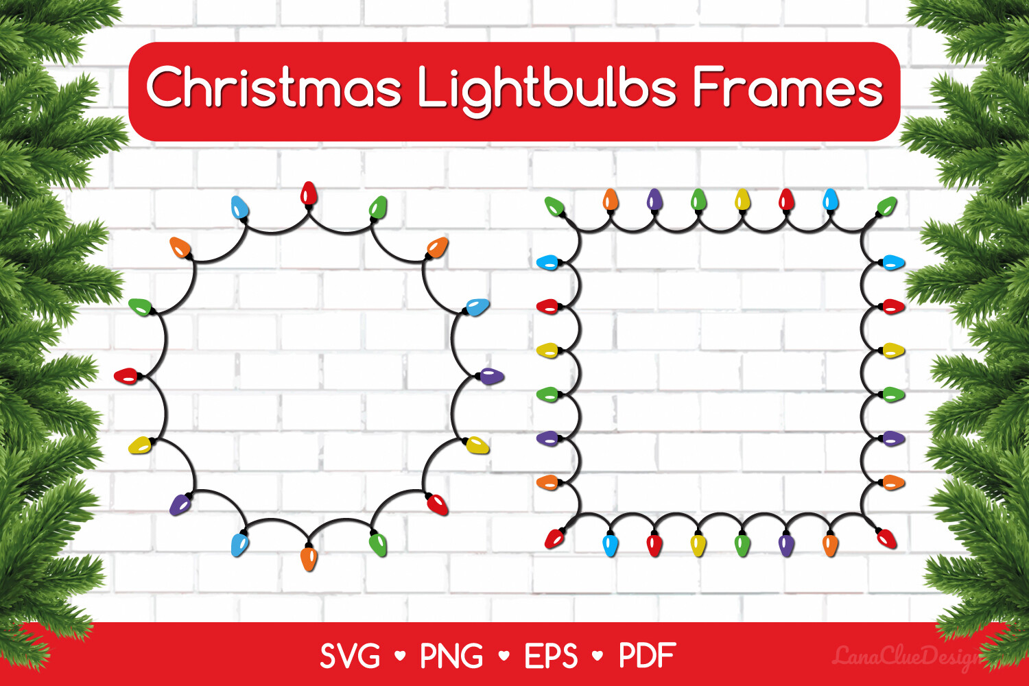Round and Square Christmas Lights Frames