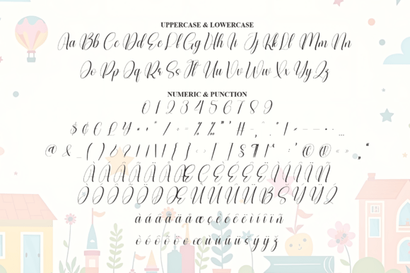 Simple Kindergarten Font PNG with transparent background - Preview 6
