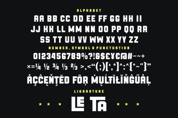 Single Vintage Font PNG with transparent background - Preview 2